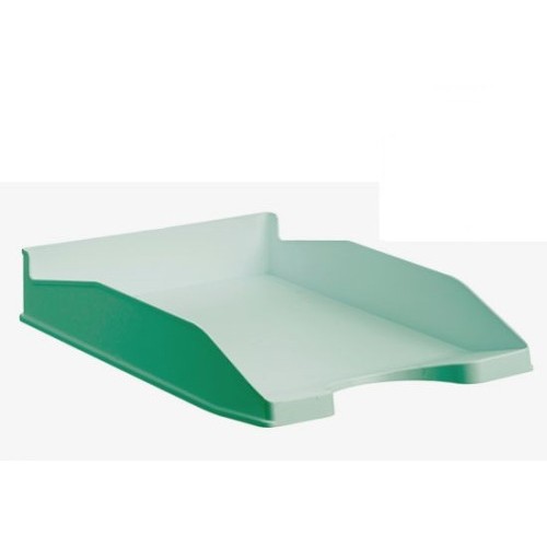 10067-BANDEJA ECOGREEN 100% RECICLADO Y RECICLABLE APILABLE VERDE PASTEL 345X255X60 MM ARCHIVO 2000 742 VE PS