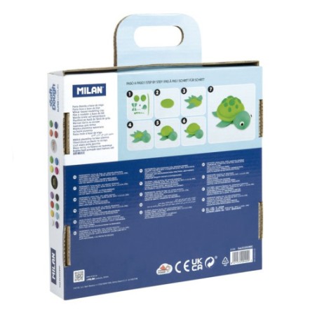 10119-MALETIN 16 BOTES PASTA BLANDA SOFT DOUGH DE 30GR COLORES SURTIDOS (INCLUYE NEON Y GLITTER) MILAN 913316SC