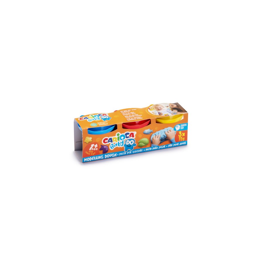 10134-SET PASTA DE MODELAR CARIOCA BABY DOUGH 3X75GR CARIOCA 43179