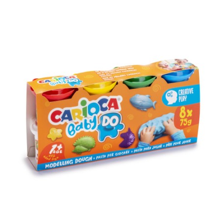 10135-SET PASTA DE MODELAR CARIOCA BABY DOUGH 8X75GR CARIOCA 43180