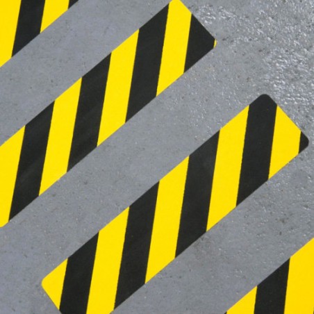 BOLSA 1 TIRA ADHESIVA ANTIDESLIZANTE 150X610MM AMARILLO/NEGRO TARIFOLD 197614