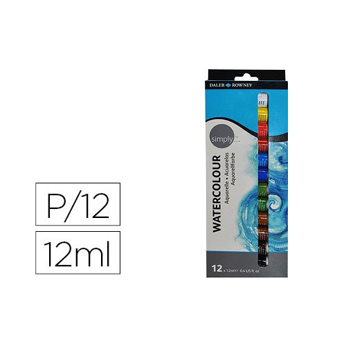 10178-SET ACUARELAS 12X 12ML SIMPLY DALER ROWNEY D134500100