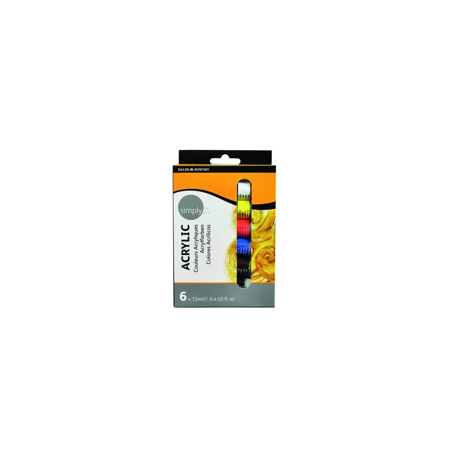 10180-SET PINTURA ACRILICA 6X12ML SIMPLY DALER ROWNEY D126500006