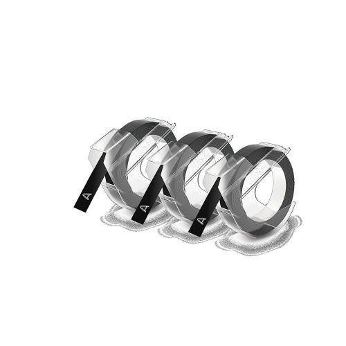 1027-PACK 3 CINTAS ETIQUETA NEGRO 9MMX3M. DYMO S0847730