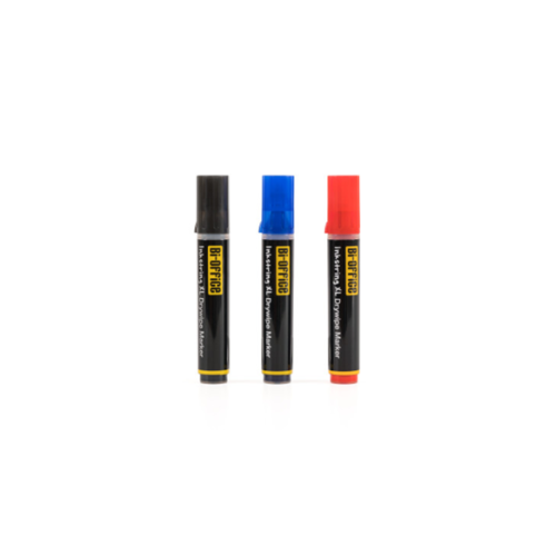 Bi-Office PE4004 marcador 3 pieza(s) Punta redonda Negro, Azul, Rojo