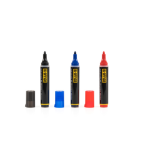 Bi-Office PE4004 marcador 3 pieza(s) Punta redonda Negro, Azul, Rojo