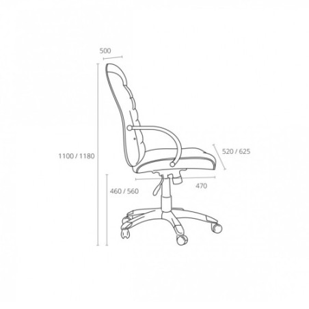 10301-SILLA MODELO MORCEGO NEGRO ARCHIVO 2000 6457 NE