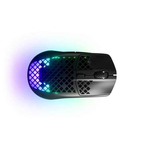 10395-Steelseries Aerox 3 Wireless raton mano derecha RF Wireless + Bluetooth Optico 18000 DPI