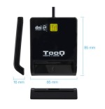 TooQ Lector de Tarjetas Inteligentes DNIe SIM USB-C, Negro
