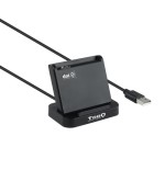 TooQ Lector de Tarjetas Inteligentes DNIe VISION USB 2.0, Negro