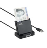 TooQ Lector de Tarjetas Inteligentes DNIe VISION USB 2.0, Negro