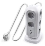 Ewent EW3861 base multiple 2 m 11 salidas AC Interior Blanco