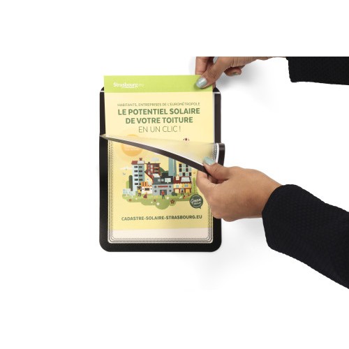 PACK DE 2 MARCOS ADHESIVO MAGNETO A5 CIERRE MAGNETICO NEGRO TARIFOLD 194977