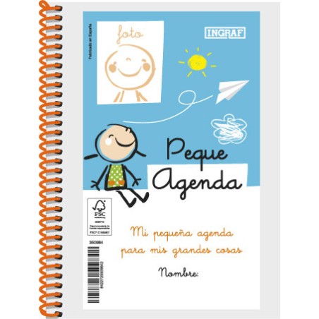 10686-AGENDA ESCOLAR 2022-2023 PEQUE 8o DIA PAGINA TAPA PERSONALIZABLE INGRAF 350984