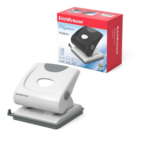 10760-TALADRO ELEGANCE HASTA 30 HOJAS COLOR GRIS ERICH KRAUSE 5403