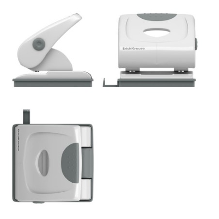 10761-TALADRO ELEGANCE HASTA 30 HOJAS COLOR GRIS ERICH KRAUSE 5403