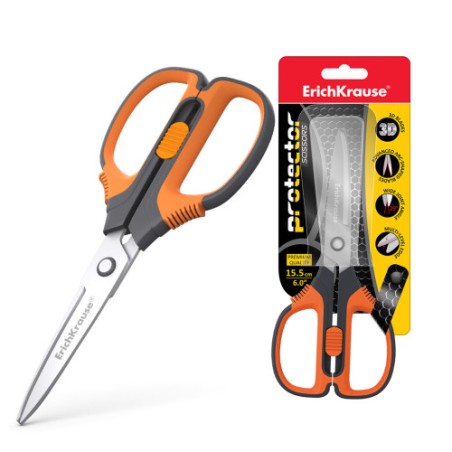 10769-BLISTER TIJERAS PROTECTOR 15,5 CM ERICH KRAUSE 48055