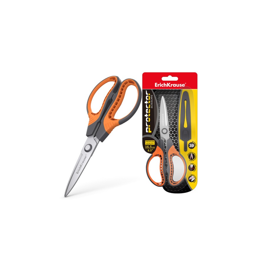 10770-BLISTER TIJERAS PROTECTOR 16,5 CM ERICH KRAUSE 48056