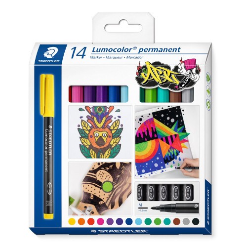 10780-Staedtler Lumocolor 317 C14 marcador permanente Surtido Colores surtidos 14 pieza(s)