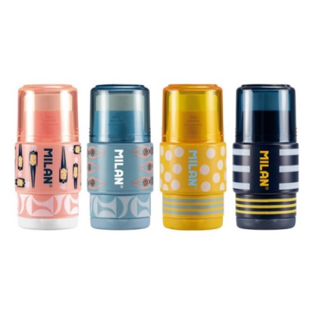 10781-Milan 4725116SM sacapuntas Sacapuntas manual Azul, Azul claro, Marina, Rosa