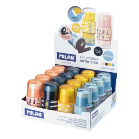 10782-Milan 4725116SM sacapuntas Sacapuntas manual Azul, Azul claro, Marina, Rosa