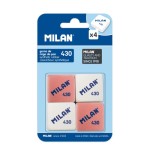 10783-Milan BMM9215 goma Caucho Rosa, Blanco 4 pieza(s)