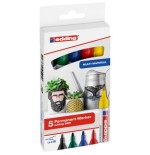 10798-Edding 3000 marcador permanente Punta redonda Negro, Azul, Verde, Rojo, Amarillo 5 pieza(s)