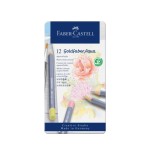 10815-ESTUCHE METALICO CON 12 LAPICES DE COLORES PASTEL ACUARELABLES GOLDFABER. FABER CASTELL 114622