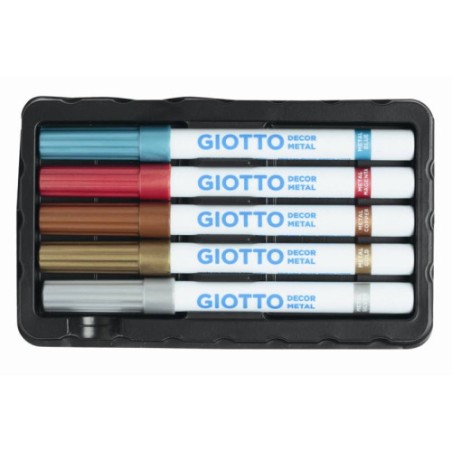 10841-ESTUCHE 5 ROTULADORES DECOR METALLIC GIOTTO F45290000