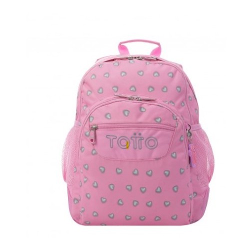 10843-MOCHILA INFANTIL ROSA CORAZONES BOLSILLOS MA04ECO029-2120N-7IU TOTTO