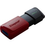 10997-KINGSTON 128GB USB3.2 GEN1 DATATRAVELER EXODIA M (BLACK + RED)