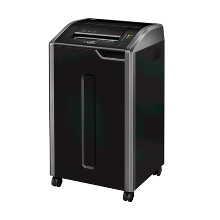 11001-Fellowes 425Ci triturador de papel Corte cruzado 30 cm Negro, Plata