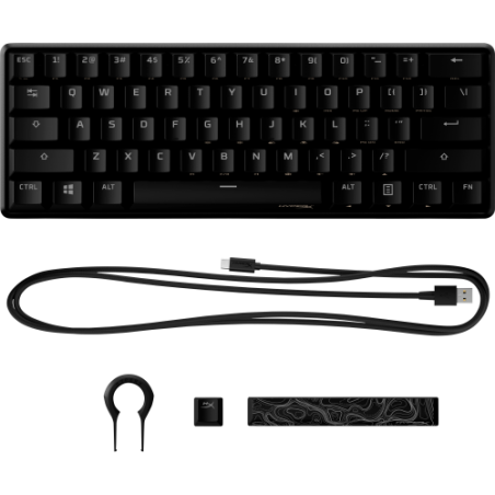11006-HP HyperX Alloy Origins 60 teclado USB QWERTY Ingles de EE. UU. Negro