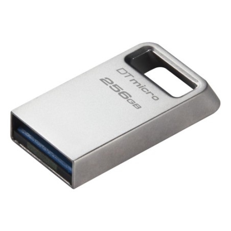 11016-Kingston Technology DataTraveler Micro unidad flash USB 256 GB USB tipo A 3.2 Gen 1 (3.1 Gen 1) Plata