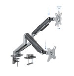 11035-TooQ DB4132TNR-G soporte para monitor 81,3 cm (32") Abrazadera/Atornillado Negro