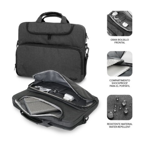 11066-AIR PADDING LAPTOP BAG 15,6" DARK GREY