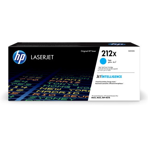 11102-HP Cartucho de toner Original LaserJet 212X cian de alta capacidad