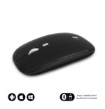 11109-SUBBLIM Raton Optico Inalambrico 2.4G y Bluetooth Dual Flat Mouse Recargable Negro
