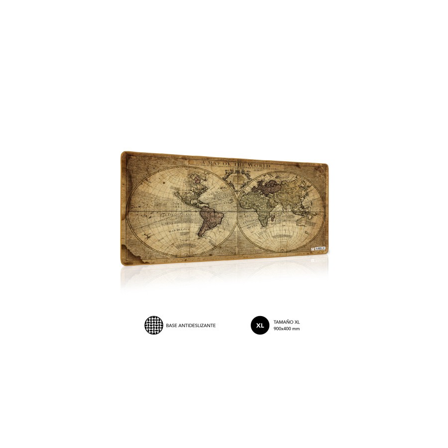 11117-SUBBLIM Alfombrilla Raton Vintage World XL Mouse Pad 900x400x3