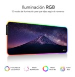 11122-SUBBLIM Alfombrilla/Tapete Raton con Luz LED RGB 9 colores Extra Grande Montana