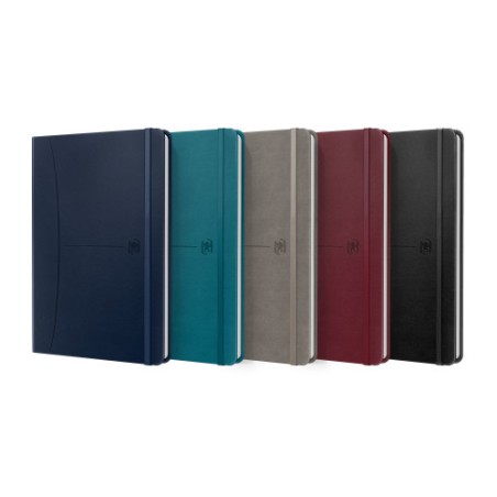 11174-CUADERNO SIGNATURE A5 TAPA EXTRADURA 80H RAYADO HORIZONTAL COLORES SURTIDOS CLASICOS OXFORD 400163610