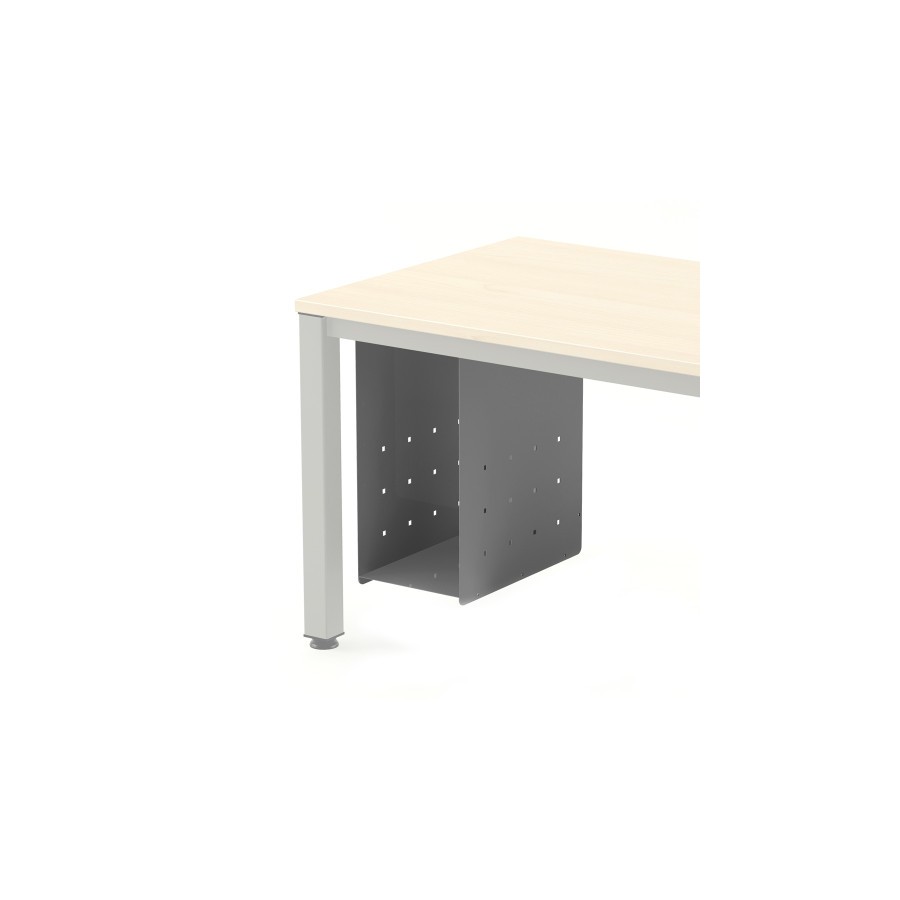 11219-SOPORTE CPU PARA  MESAS WORK/EXECUTIVE/TOTAL/BLANCA GRIS ALUMINIO 2943