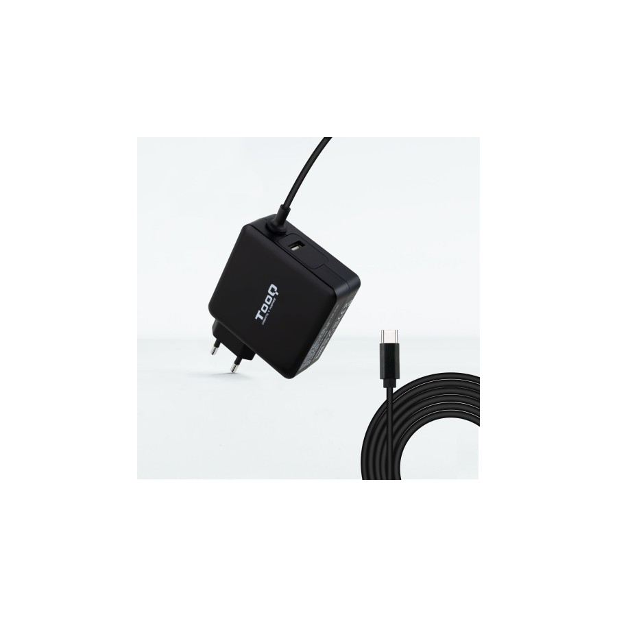 11230-TOOQ CARGADOR PORTATIL USB-C PD3.0 65W, NEGRO