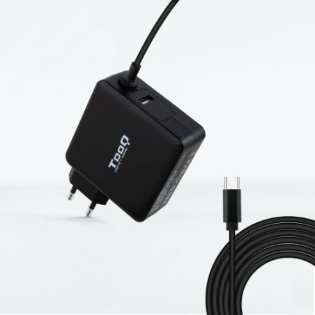 11230-TOOQ CARGADOR PORTATIL USB-C PD3.0 65W, NEGRO
