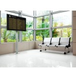 11241-VOGELS PFF 7070 FLOOR MOUNT PLATE DOUBLE BLACK (PFF7070)