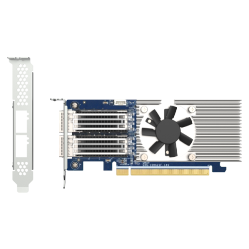 QNAP QXG-100G2SF-CX6 adaptador y tarjeta de red Interno Fibra 100000 Mbit/s
