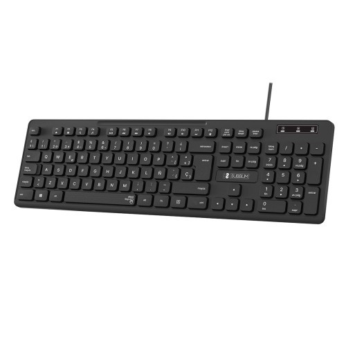 11341-SUBBLIM Teclado Ergonomico Business Slim Silencioso con cable USB