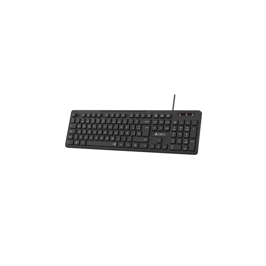 11341-SUBBLIM Teclado Ergonomico Business Slim Silencioso con cable USB