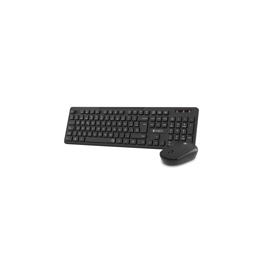 11345-SUBBLIM Teclado Ergonomico y raton Combo Business Slim Silencioso Inalambrico 2.4G