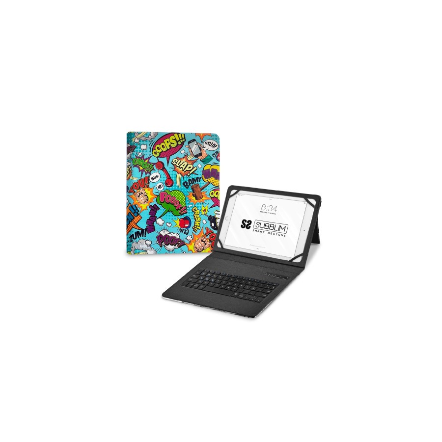 11349-SUBBLIM Funda con Teclado Keytab Pro BT Trendy Comic